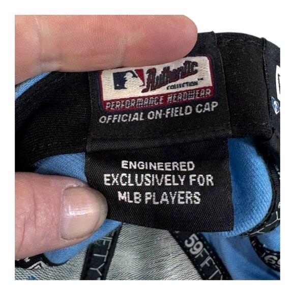 New Era Cool Base Retro Kansas City Royals Blue Baseball Cap 7 5/8 MLB Authentic - Picture 12 of 12